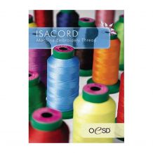 Isacord 378 Solid Color + 20 Variegated Colors Fold-Out Paper Thread Chart