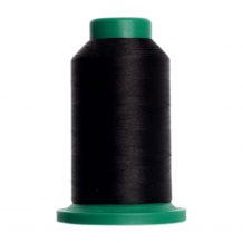 0020 Black Isacord Embroidery Thread - 5000 Meter Spool